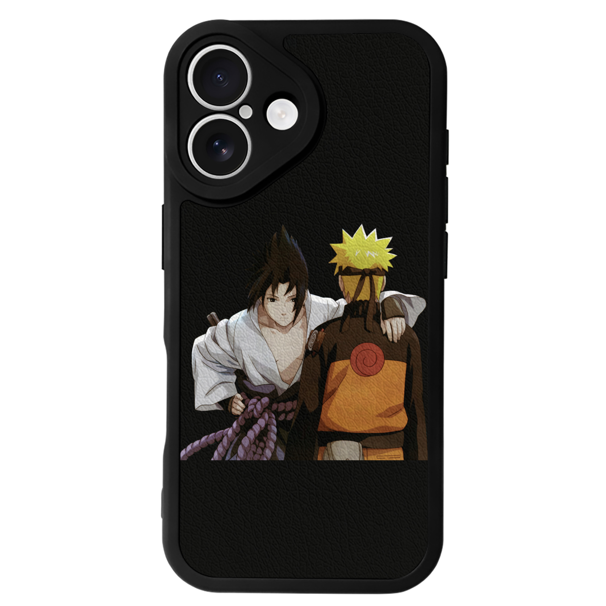 （画像用） NARUTO -ナルト- うちは サスケ Uchiha Sasuke 【iPhone 16シリーズ対応】シリコンスマホケース（レザー調） 材質：シリコン